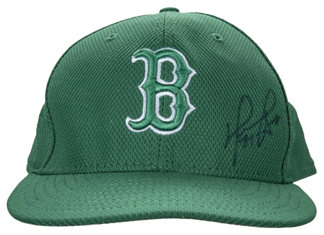 David Ortiz Game Used and Signed Boston Red Sox St. Patricks Day Hat (Ortiz LOA)